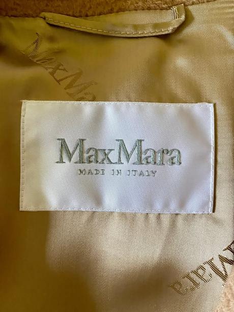 Elegantný vlnený kabát max mara č.42 a rukavice, 42