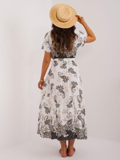 Dámske letné maxi šaty s rustikálnym vzorom,