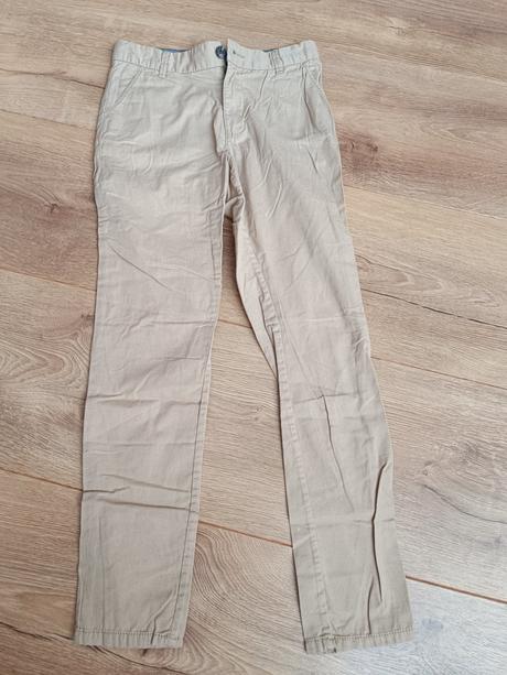 Kremove tenke nohavice h&m 140, h&m,140