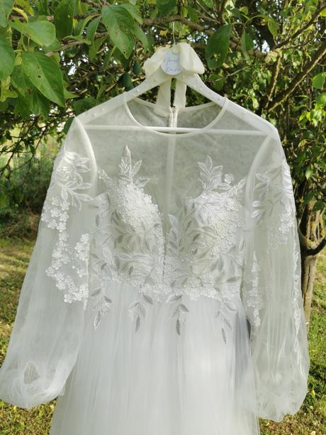 Svadobne saty - boho, puff rukavy, m