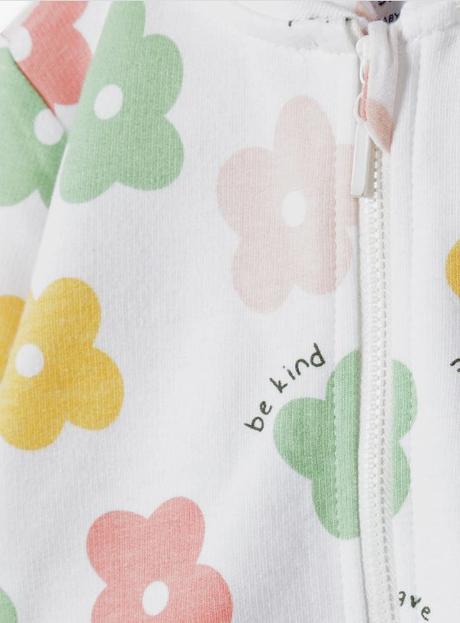 Detská mikina s farebnými kvetmi, 62 / 80 / 86