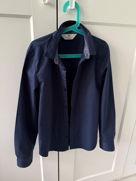 Tmavomodrá košeľa, h&m,146