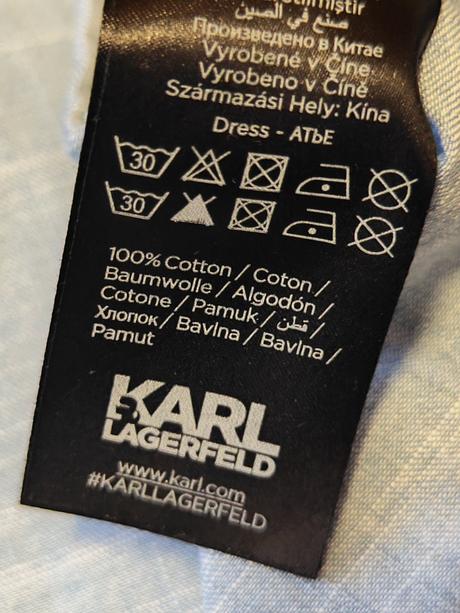 Karl lagerfeld originál košeľové šaty m/l, m