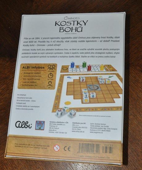 Hra ominoes - kocky bohov - od 8 rokov, 