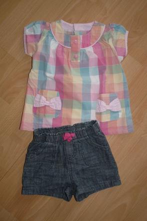 Blúzička a kraťasy, marks & spencer,92