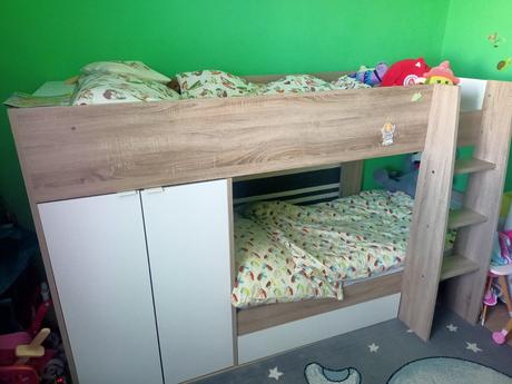 Poschodová posteľ, šírka (cm): 90