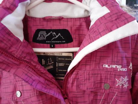 Dievcenska tmavoruzova lyziarska vetrovka alpine p, alpine pro,164