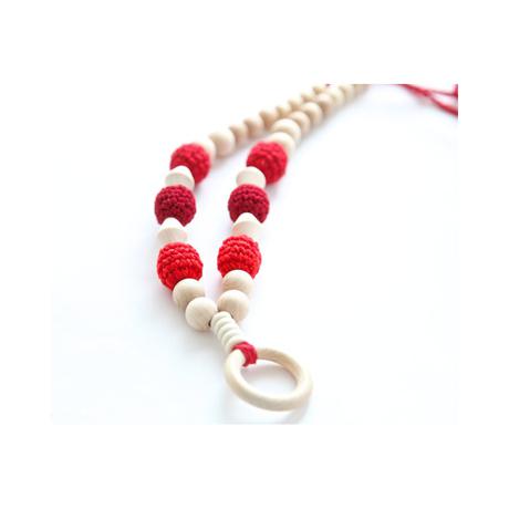 Kojací náhrdelník červený, 