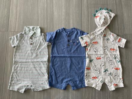 Overaly/opaľovačky 3ks carters 18m, top stav, carter's,86