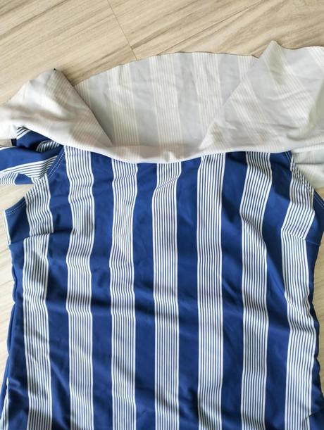 Modro biele plavky s volánikmi shein, v. xl/xxl, xl