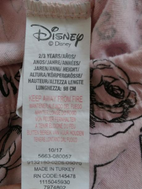 Dievčenské ružové pyžamové nohavice, motív, disney, disney,98