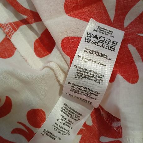 Bielo-červené kvetované dlhé šaty, f&f,48