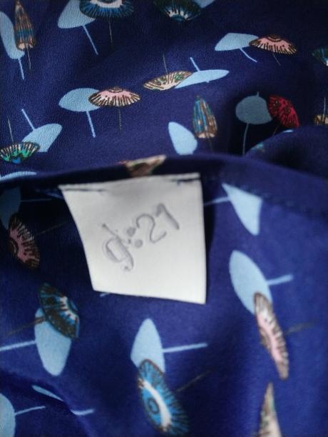 Dámsky modrý top s farebným motívom, george, george,l