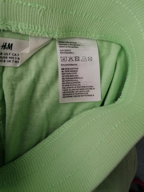 Limetkove tepláky, h&m,128