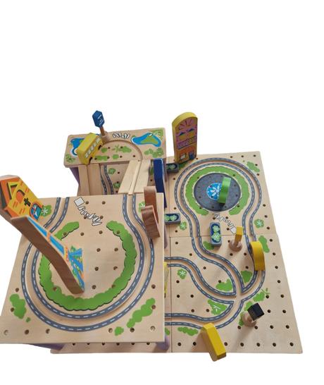 Drevena skladacka "mesto", 