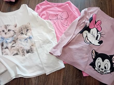 Dievčenské tričká značky handm vo veľkosti 122/128, h&m,122
