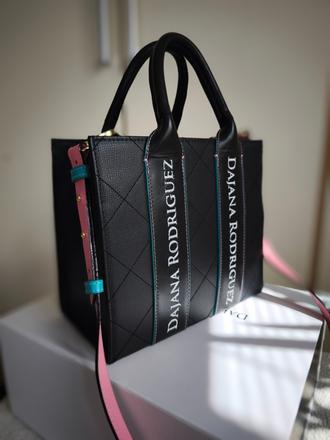 Limitovaná čierna kožená kabelka dajana rodriguez,, dajana rodriguez