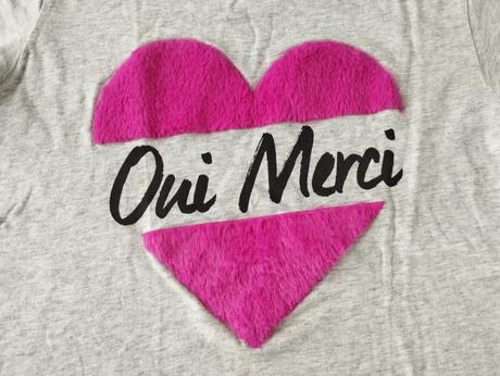 Sivé tričko s kožušinkou, h&m,170