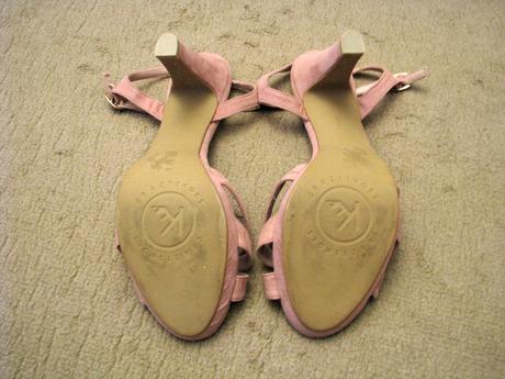 Ružové semišové sandálky, 41