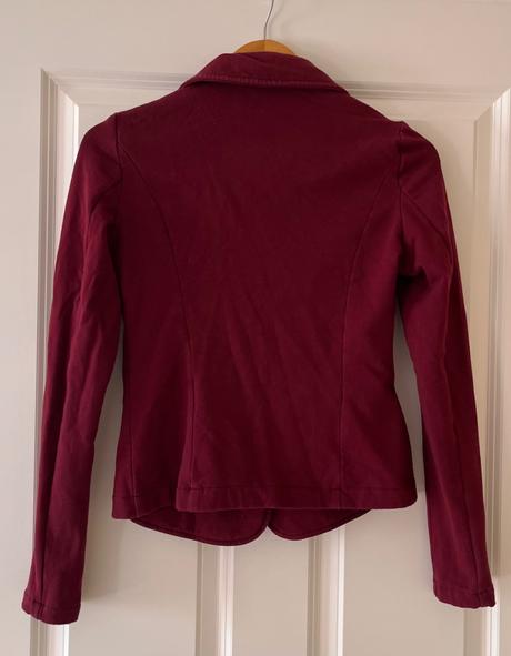 Bordové bavlnené talianske sako, s/36, s