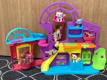 Polly pocket - bábiky, domček a zvieratká,