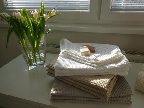 Vaflová bavlna - uteráky-140 x 70 cm, nové, 