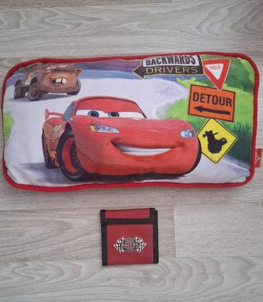 Dekoračný vankúš a peňaženka cars,