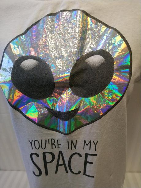 Biely top so s lesklým motívom, atmosphere, m/l, atmosphere,l