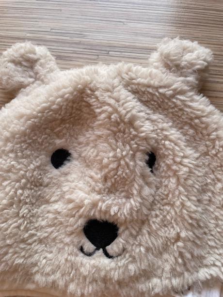 Kremova plysova ciapka s uskami f&f, f&f,80