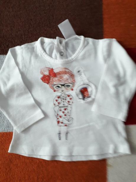 Tričko s našitým vtáčikom zn. zara - č. 68, zara,68