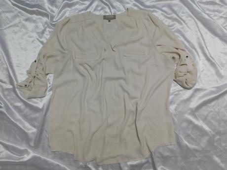 Luxusna bluzka s roll-up rukavom, 48