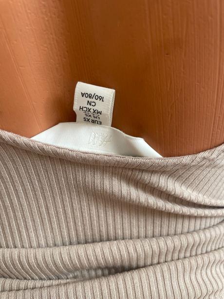 Béžový body top, h&m, xs, h&m,xs