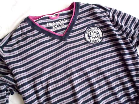 Fred mello pásik svetrík l-xl, xl