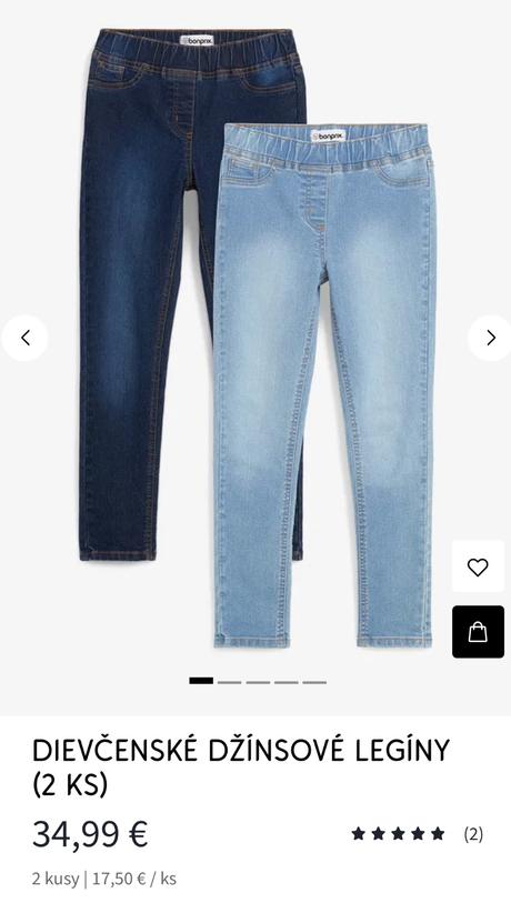 Džeginsy 140 a 146, bonprix,140