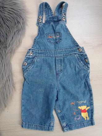 Dievčenské rifle na traky macko pooh (68), marks & spencer,68