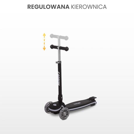 Toyz balančná kolobežka carbon so svetelnými efekt, 