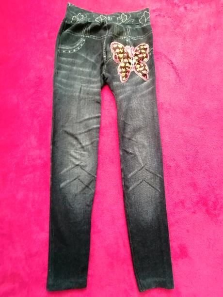 Legínky dobre elastické stredne hrubé, 140