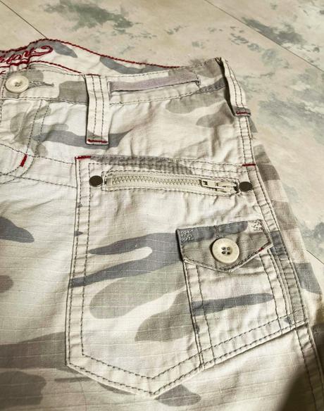 3/4 maskáčové nohavice, fishbone,xs