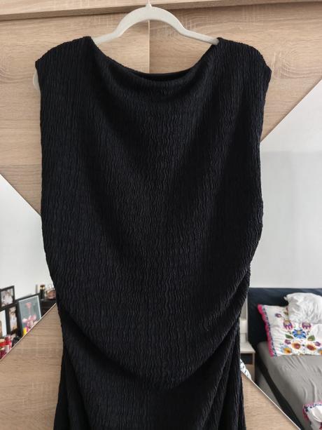 Vrúbkované dlhšie šaty, h&m,xl