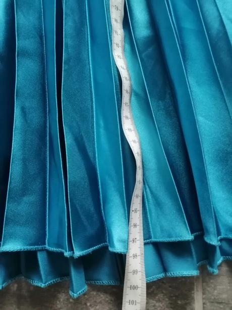 Tyrkysové saténové šaty v34-36, h&m,34