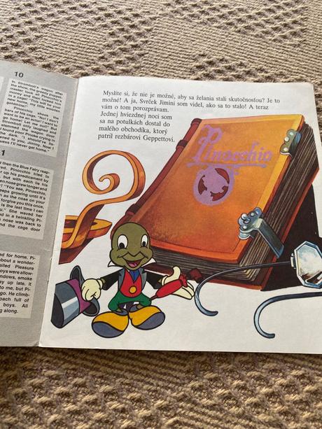 Krásna retro vintage mini walt disney pinocchio, 