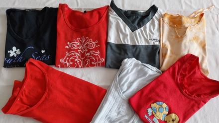 7x dámske, alebo dievčenské letné tričká, 164