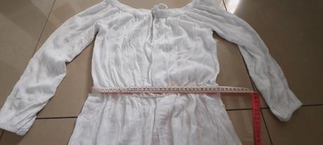 Biele šaty-tunika k moru, xs