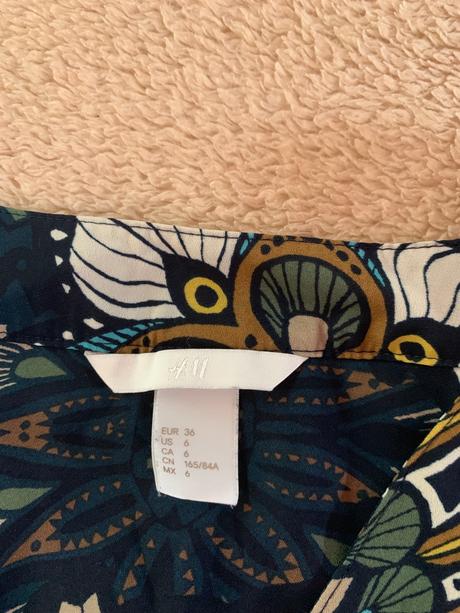 Vzorovaná blúzka, h&m,36