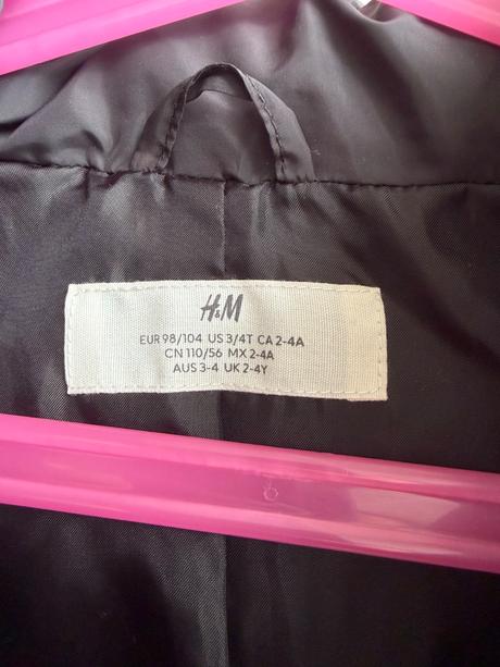 Dievčenská zimná bunda h&m 98/104, h&m,98