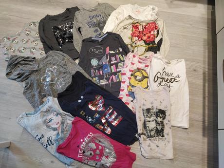 Balík triciek s dlhým rukávom 122/128, 122