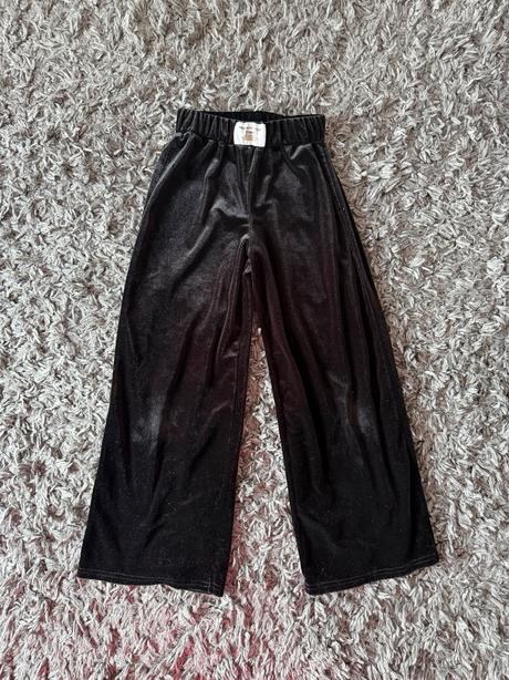 Semišové široké nohavice, 128