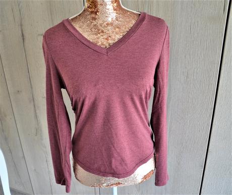 Bordové tričko-m, m