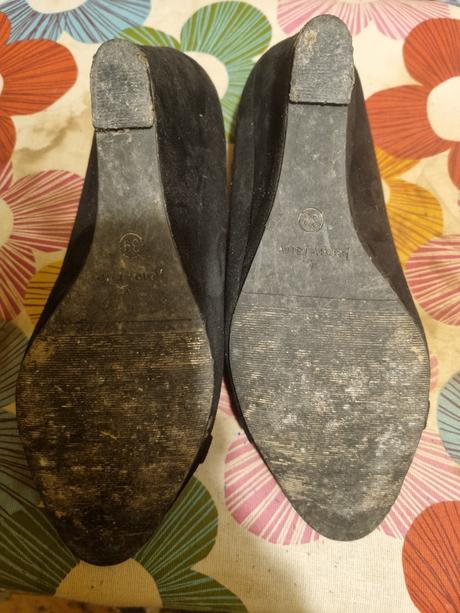 Dámske semišové lodičky na platforme, 39