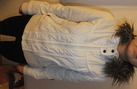 Biela krátka bunda, new yorker,s